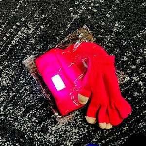 Lighted beanie and gloves NWOT